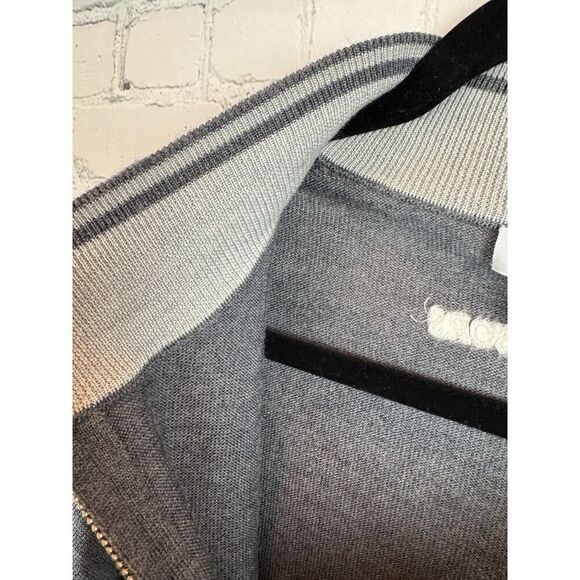 PETER MILLAR mens gray merino wool silk 1/3 zip knit sweater pullover size XXL - Picture 4 of 12